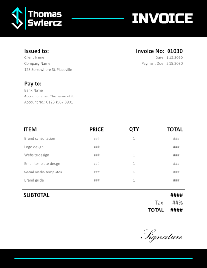 Invoice for Graphic Design Services - March 2025